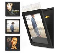 Emfogoo Vinyl Record Frame Wall Front Opening, 3-Pack Album Frames for 12x12 Inch LP Vinyl Record Cover Display (Black)