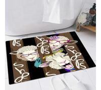 EMFSLA Bath Mat 16x24 in,dressed sheep. Sheep hooligans,Non-Slip Bathroom Mat Machine-Washable,Ultra Soft and Water Absorbent Bath Rug for Bathroom