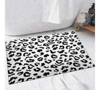 EMFSLA Bath Mat 16x24 in,Leopard print,Non-Slip Bathroom Mat Machine-Washable,Ultra Soft and Water Absorbent Bath Rug for Bathroom