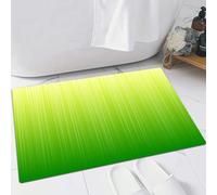 EMFSLA Bath Mat 16x24 in,Lime Green,Pin Striped Digital Background Highlight Lines Abst,Non-Slip Bathroom Mat Machine-Washable,Ultra Soft and Water Absorbent Bath Rug for Bathroom
