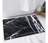 EMFSLA Bath Mat 16x24 in,Marble, l Gemstone Grunge Nostalgic marbling architecture,Non-Slip Bathroom Mat Machine-Washable,Ultra Soft and Water Absorbent Bath Rug for Bathroom