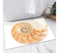 EMFSLA Bath Mat 16x24 in,Sacred geometry decor, nautilus shell shows the chambers in distance curves helix,Non-Slip Bathroom Mat Machine-Washable,Ultra Soft and Water Absorbent Bath Rug for Bathroom