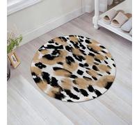 EMFSLA Bath Mat 24x24 in,Animal print leopard texture background,Non-Slip Bathroom Mat Machine-Washable,Ultra Soft and Water Absorbent Bath Rug for Bathroom