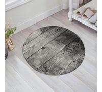 EMFSLA Bath Mat 24x24 in,Dark gray, ombre style grunge wooden planks rustic wood oak wall rough texture.,Non-Slip Bathroom Mat Machine-Washable,Ultra Soft and Water Absorbent Bath Rug for Bathroom