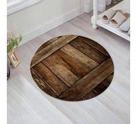 EMFSLA Bath Mat 24x24 in,old wood board,Non-Slip Bathroom Mat Machine-Washable,Ultra Soft and Water Absorbent Bath Rug for Bathroom