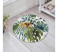EMFSLA Bath Mat 24x24 in,orchid tropical wallpaper,Non-Slip Bathroom Mat Machine-Washable,Ultra Soft and Water Absorbent Bath Rug for Bathroom