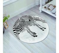EMFSLA Bath Mat 24x24 in,Safari, zebra African animals skin print with,Non-Slip Bathroom Mat Machine-Washable,Ultra Soft and Water Absorbent Bath Rug for Bathroom