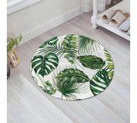 EMFSLA Bath Mat 24x24 in,seamless pattern of leaves monstera tropical trees vector background.1,Non-Slip Bathroom Mat Machine-Washable,Ultra Soft and Water Absorbent Bath Rug for Bathroom