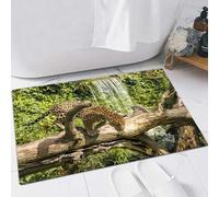 EMFSLA Bath Mat 24x35 in,Baby Jaguar,Non-Slip Bathroom Mat Machine-Washable,Ultra Soft and Water Absorbent Bath Rug for Bathroom