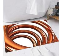 EMFSLA Bath Mat 24x35 in,Copper helix on white background,Non-Slip Bathroom Mat Machine-Washable,Ultra Soft and Water Absorbent Bath Rug for Bathroom