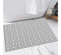 EMFSLA Bath Mat 24x35 in,Moroccan, Moroccan Style Mosaic Ornament Geometric Pattern,Non-Slip Bathroom Mat Machine-Washable,Ultra Soft and Water Absorbent Bath Rug for Bathroom