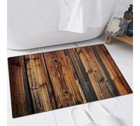 EMFSLA Bath Mat 24x35 in,Old Rustic Wooden Planks Wood Texture Backgrounds Art,Non-Slip Bathroom Mat Machine-Washable,Ultra Soft and Water Absorbent Bath Rug for Bathroom