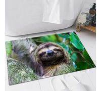 EMFSLA Bath Mat 24x35 in,sloth Manuel Antonio National Park Costa Rica Central America,Non-Slip Bathroom Mat Machine-Washable,Ultra Soft and Water Absorbent Bath Rug for Bathroom