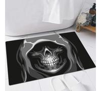 EMFSLA Bath Mat 24x35 in,the death skull,Non-Slip Bathroom Mat Machine-Washable,Ultra Soft and Water Absorbent Bath Rug for Bathroom