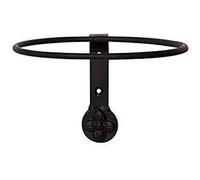 EMH Black Wall Mounted Pot Ring Planter Holder for Flower Plants 12 cm