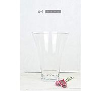 EMH Clear Classic Glass Flower Vase Handmade Mouth Blown Bunch Bouquet Tall 26 cm