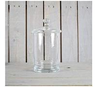 EMH Handmade Glass Jar Cookie Sweet Bonbon Storage Jar Bowl With Lid 28 cm