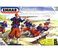 Emhar - 50 Soldiers Zouaves Crimean War + Three Base Plates 1:72 Franco Kit