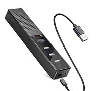 EMHFLYFN Usb Microphone with Speaker 3-Port USB Hub with 6 ft Extended Cable Compatible with Mac OS X Windows for PC Video Conference,Gaming,Chatting,Skype,One-Key Mute,Plug & Play
