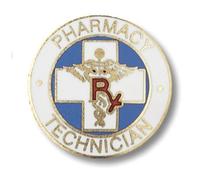 EMI Pharmacy Technician Round Emblem Pin, S