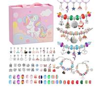 Emibele Girls Charm Beads Bracelet Making Kit, 87pcs Christmas-Themed Jewelry Making Kit for Kids Age 5-12, DIY Arts Crafts Toys for Teens Girls Holiday Choices on Birthday Valentines Xmas
