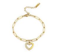 Emibele Heart Charm Bracelet for Women Teen Girls, Engraved Bible Verse Proverbs 4:23 Stainless Steel Bracelet with OT Clasp Love Pedant Link Chains, Birthday Christmas Jewelry Gift for Mother Her