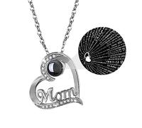Emibele Mother's Day Heart Necklace, I Love You in 100 Languages