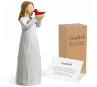 Emibele Sympathy Angel Figurine with Red Cardinal | Gift-Ready Condolence Keepsake for Women, Family, and Friends, with Blank Message Card Included