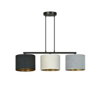 Emibig HILDE Pendant lamp 3 x E27 Black with Black, Grey and White Shade