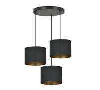 Emibig HILDE Pendant lamp 3 x E27 Black with Black Shade