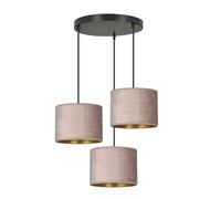 Emibig HILDE Pendant lamp 3 x E27 Black with Pink Shade