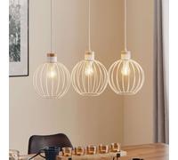 EMIBIG LIGHTING Barbado pendant light, 3-bulb in white