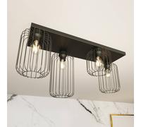 EMIBIG LIGHTING Ceiling lamp Barn, 4-bulb, 83 cm, black, metal, E27