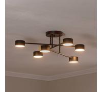 EMIBIG LIGHTING Ceiling light Mode 6, steel, 6-bulb, GX53, black