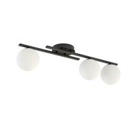 Emibig Lighting Emibig Kairo Ceiling Lamp 3 X E14 Black With White Shade