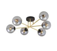 Emibig Lighting Emibig Magnum Ceiling Lamp 2 X E14 Black, Gold With Graphite Shade