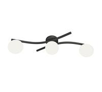 Emibig Lighting Emibig Opus Ceiling Lamp 3 X E14 Black With White Shade