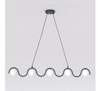Emibig Lighting Emibig Sinus Pendant Lamp 5 X G9 Black With White Shade