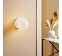 EMIBIG LIGHTING Kiba wall lamp, white/gold with glass ball shade