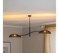 EMIBIG LIGHTING Lotus ceiling lamp, black/gold, 2-bulb