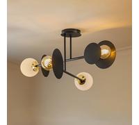 EMIBIG LIGHTING Minerva ceiling light, 4-bulb, black