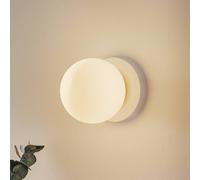 EMIBIG LIGHTING Minerva K1 wall light, white, Ø 15 cm, glass/metal