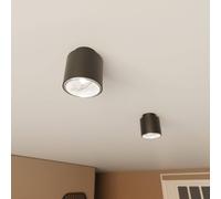 EMIBIG LIGHTING Nano ceiling light, black, 1-bulb, metal