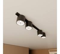 EMIBIG LIGHTING Nano ceiling light, black, 4-bulb, metal