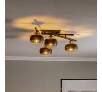 EMIBIG LIGHTING Smart ceiling lamp, black/clear, 4-bulb