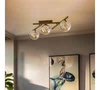 EMIBIG LIGHTING Smart ceiling lamp, black/graphite, 3-bulb