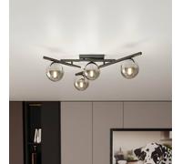 EMIBIG LIGHTING Smart ceiling lamp, black/graphite, 4-bulb