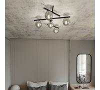 EMIBIG LIGHTING Smart ceiling lamp, black/graphite, 5-bulb