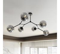 EMIBIG LIGHTING Space ceiling light, black/graphite, 6-bulb
