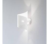 EMIBIG LIGHTING Spiral wall light, white, metal, G9, 29 cm high